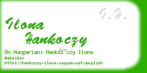 ilona hankoczy business card